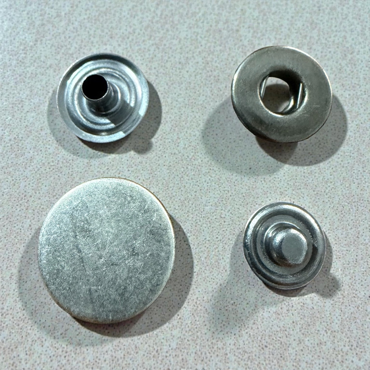 Luxury POL 9999 press studs – 15  mm antique silver