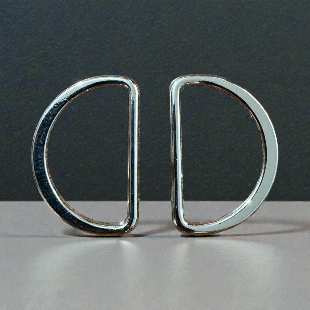 Плоски метални полу-халки 108-PE – 2 см Nickel Free