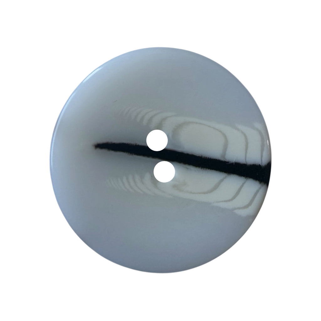 Melange polyester buttons PG 291 Col 4 – glossy white with a black stripe