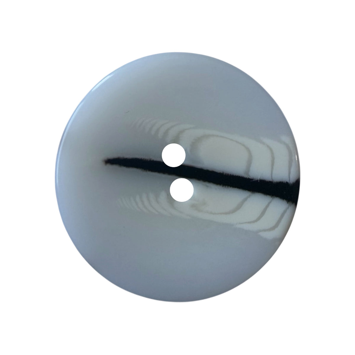 Melange polyester buttons PG 291 Col 4 – glossy white with a black stripe