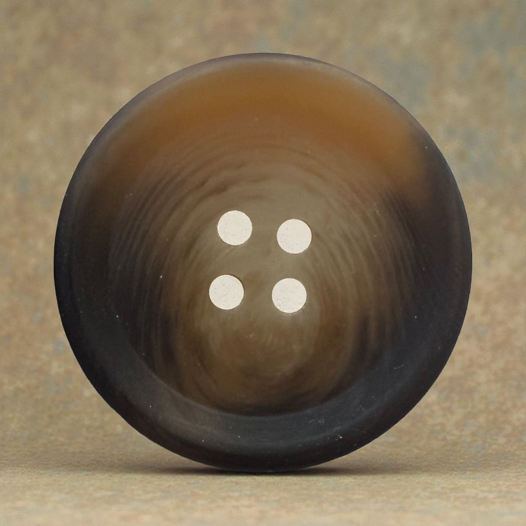 Melange polyester buttons PG 265 Col 17 – matte brown with grey pattern