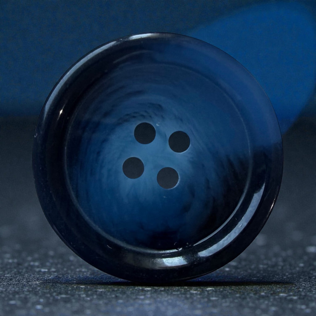 Melange polyester buttons PG 265 Col 3 – shiny blue with a light pattern