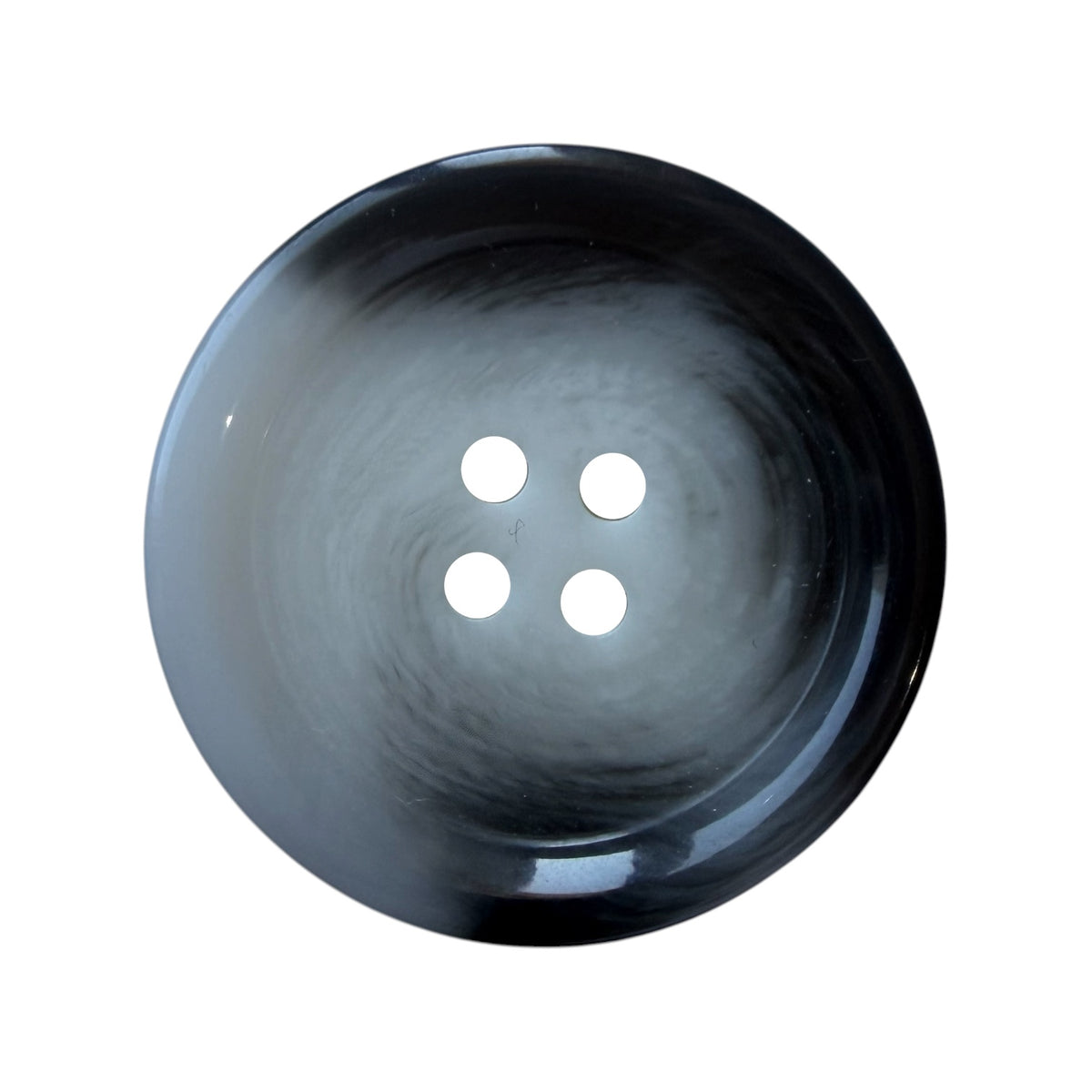 Melange polyester buttons PG 26 5 Col 14 – glossy grey with dark pattern