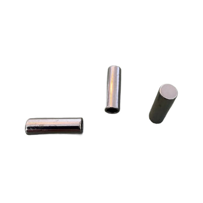 Metalen koordeindstuk E-2252 Gun Metal 2 cm – klassiek model met 1 gat