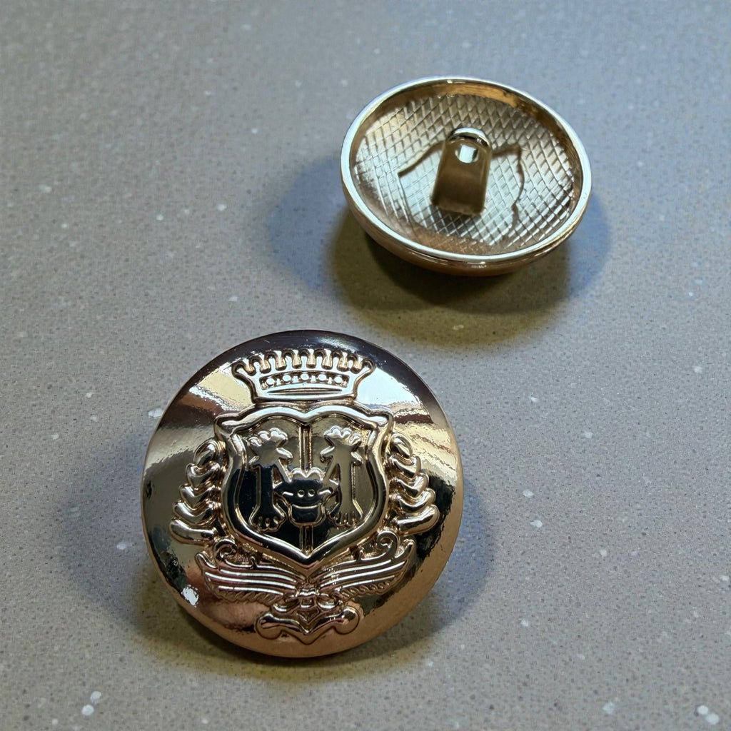 Gold metal buttons MC 1541 – 25 mm Ultra Gold for coats