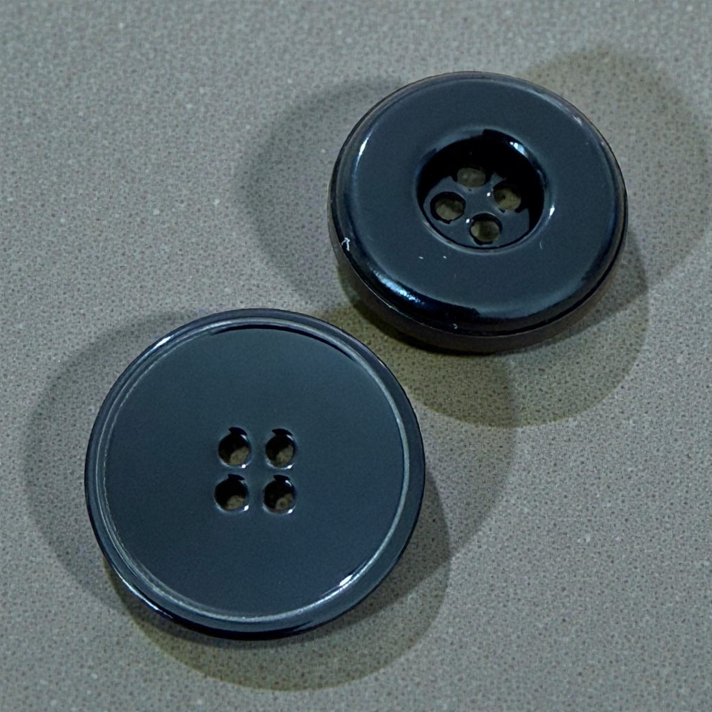 Black brass metal buttons 24051 – 20 mm for jackets, suits, and coats