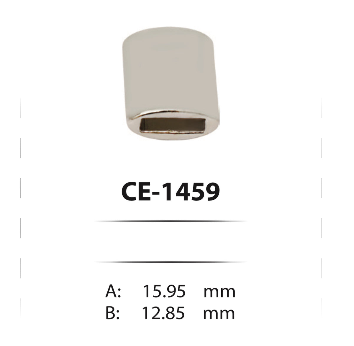 Metal cord ends for cords and elastic bands 1459