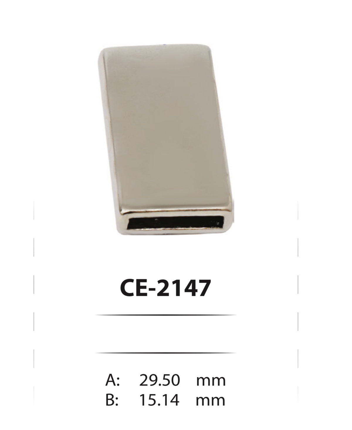 Metal cord ends for cords and elastic bands 2147