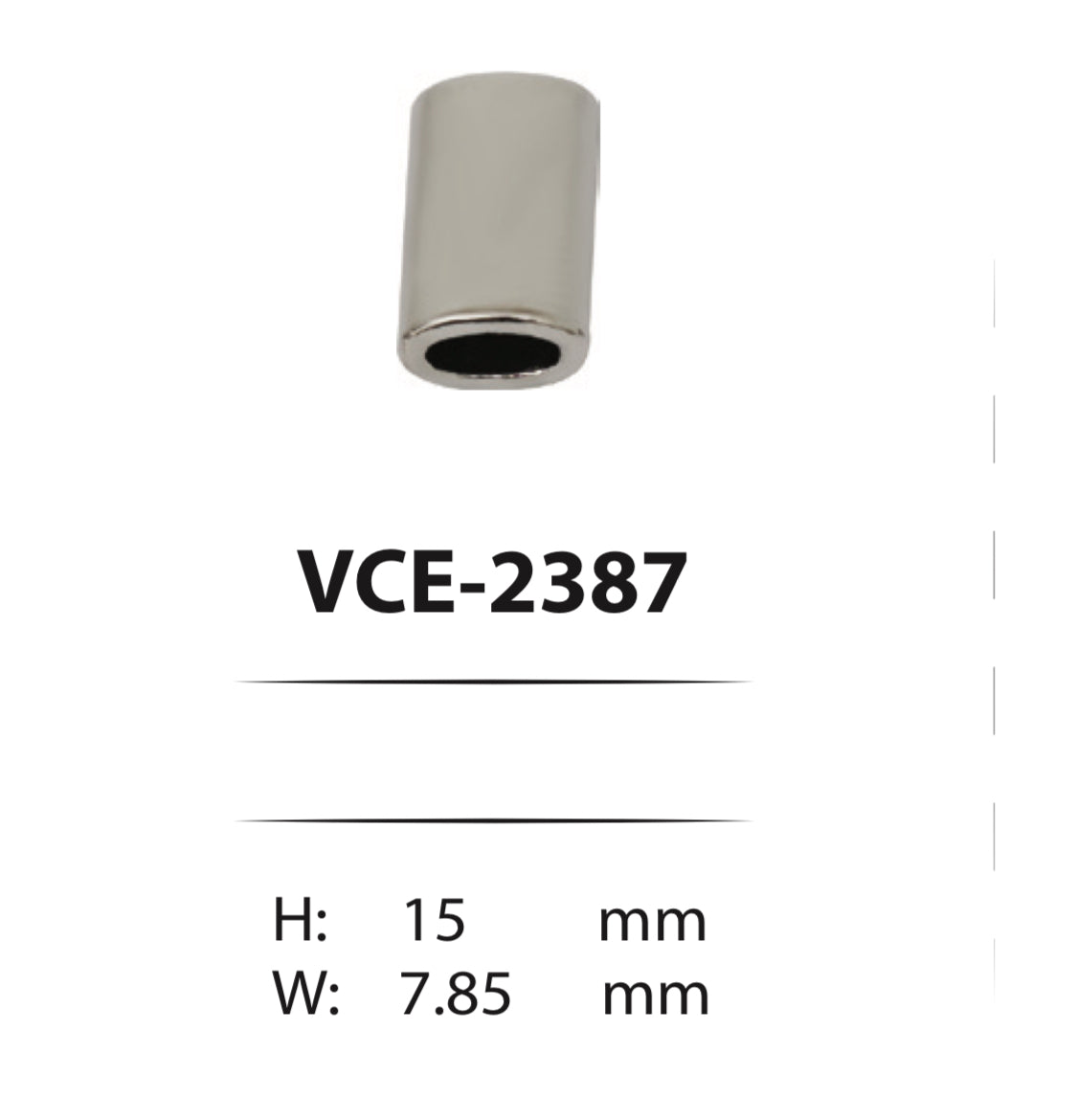 Metal cord and elastic ends 2387
