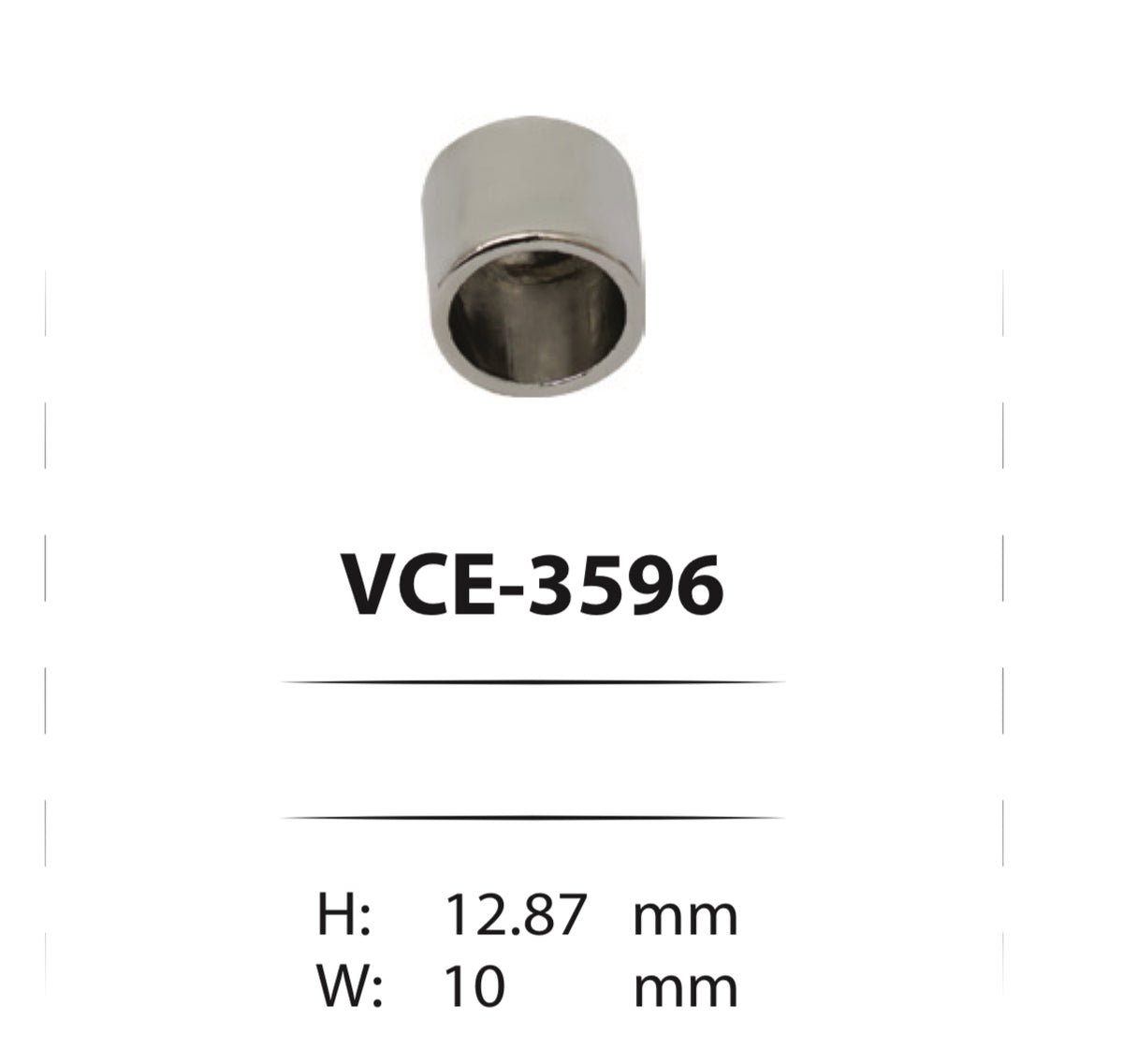Metal cord ends for cords and elastic bands 3596