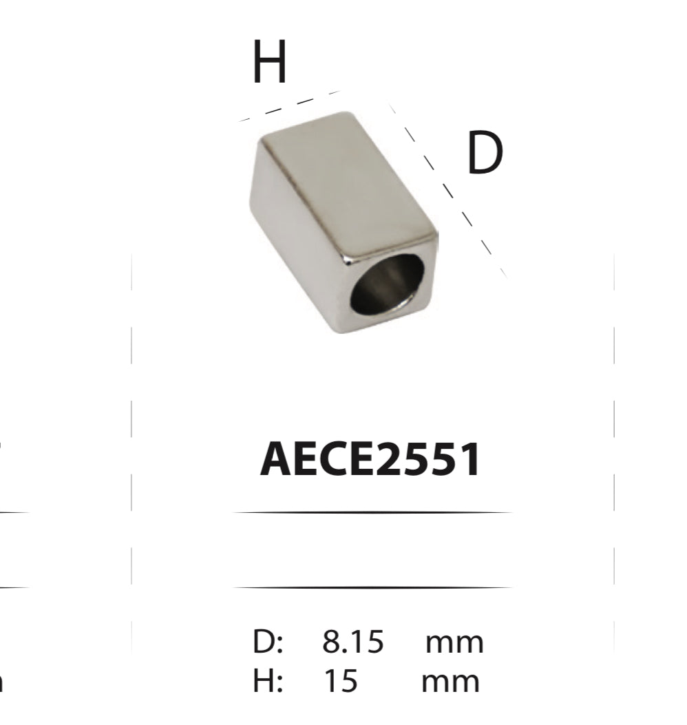 Metal cord ends for cords and elastics 2551