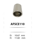 Metal cord ends for cords and elastics 110 – length 11 mm, width 10 mm