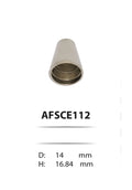 Metal cord ends for strings and elastics 112 – length 17 mm, width 14 mm