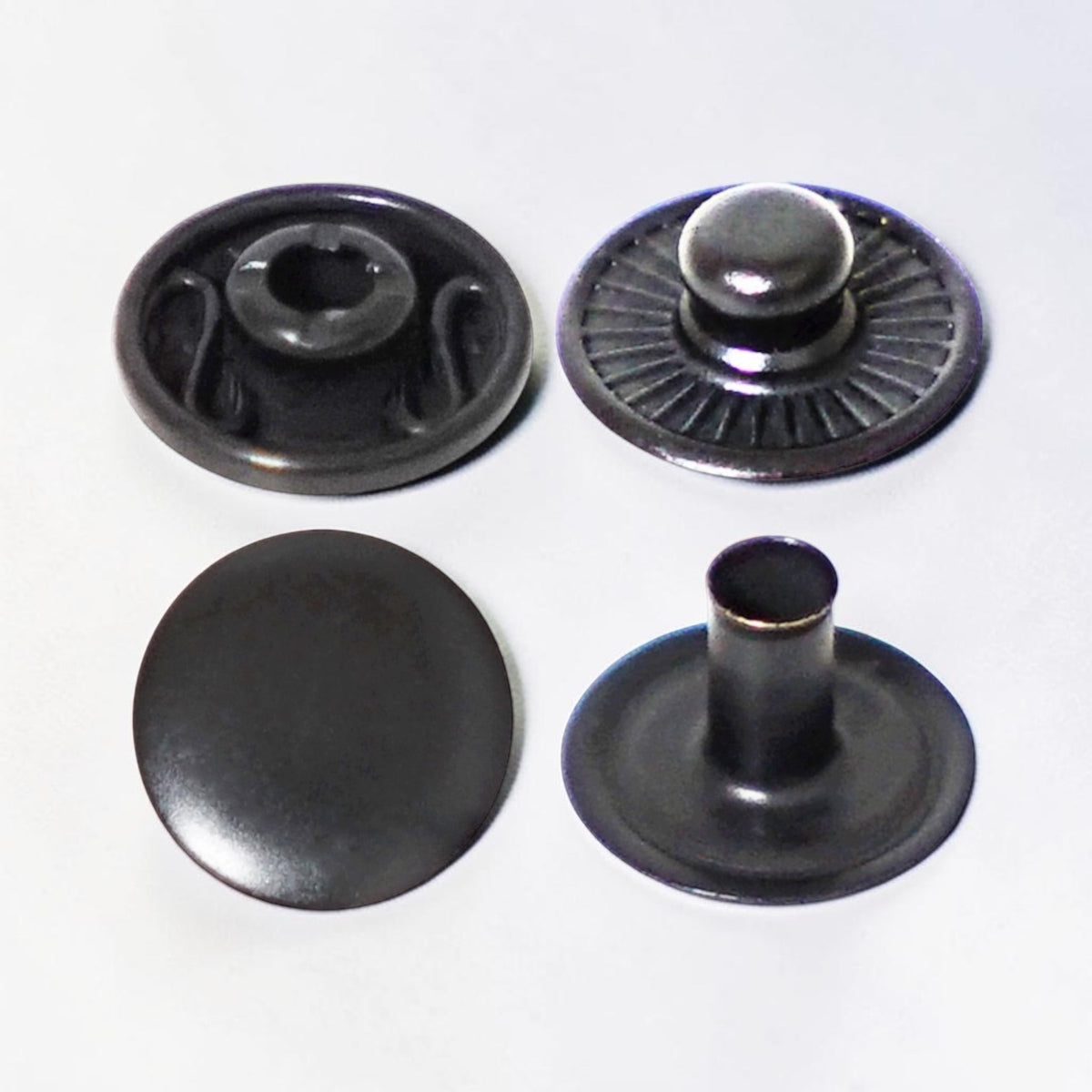 Metal Spring Snaps – 12.5 mm black