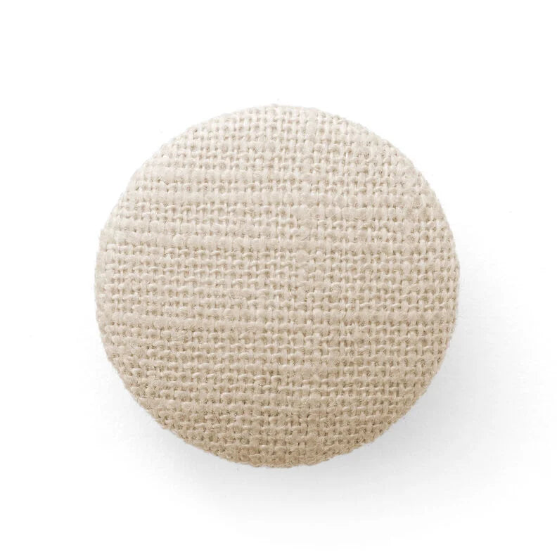 Fabric or leather covered buttons for a small chair