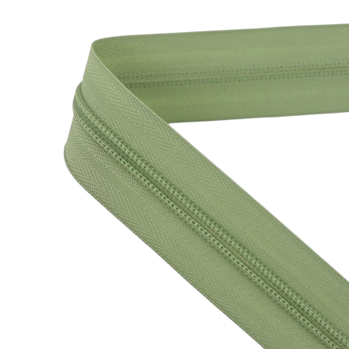 Spiral zippers light green non-separable A009