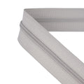 Spiral zippers light grey non-separable A016