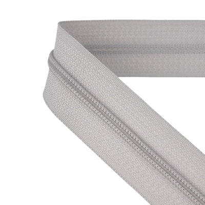 Spiral zippers light grey non-separable A016