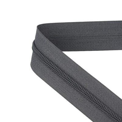 Spiral zippers dark gray non-separable A018