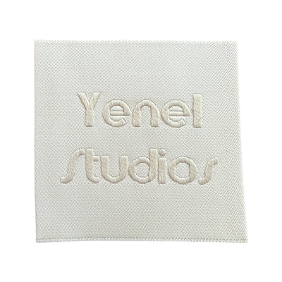 Woven label 5 cm x 5 cm - cold cut