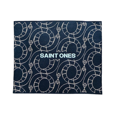 Woven label 8.5 cm x 7 cm – design and logo