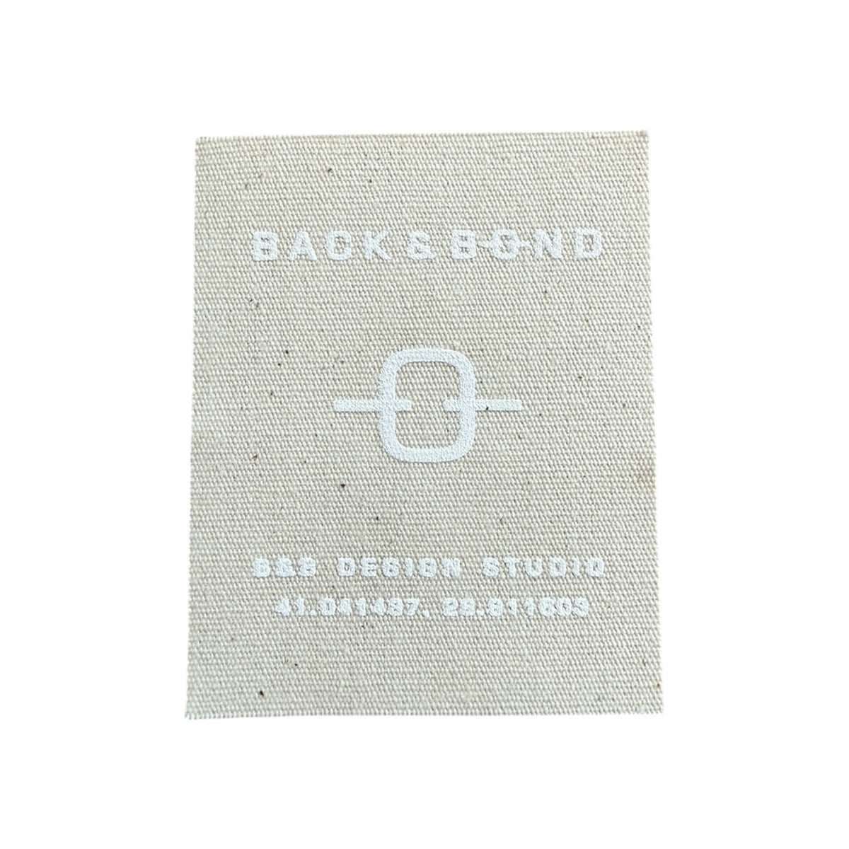 Woven label 6 cm x 5 cm - Fabric printing