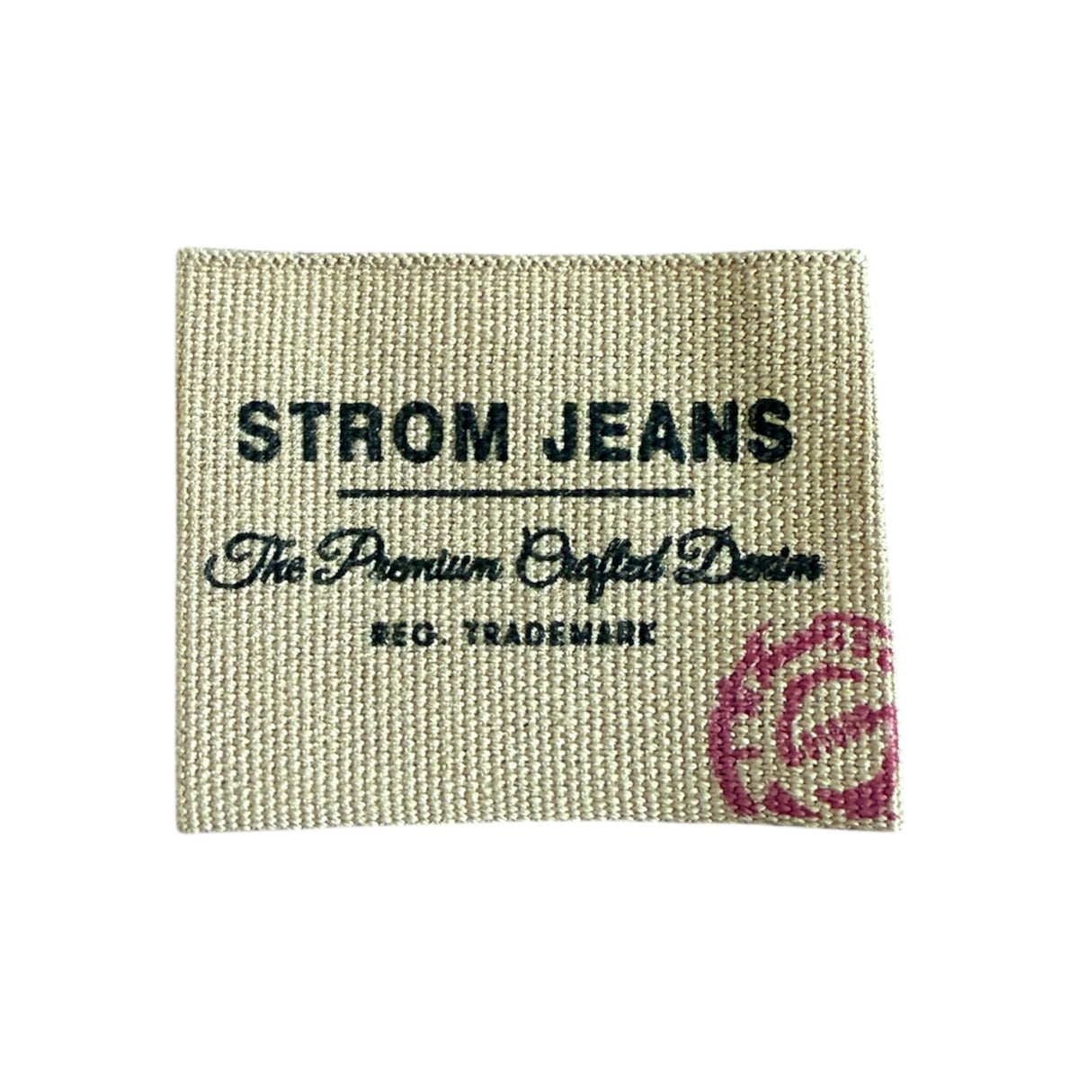 Woven label 4 cm x 3 cm – brand printing
