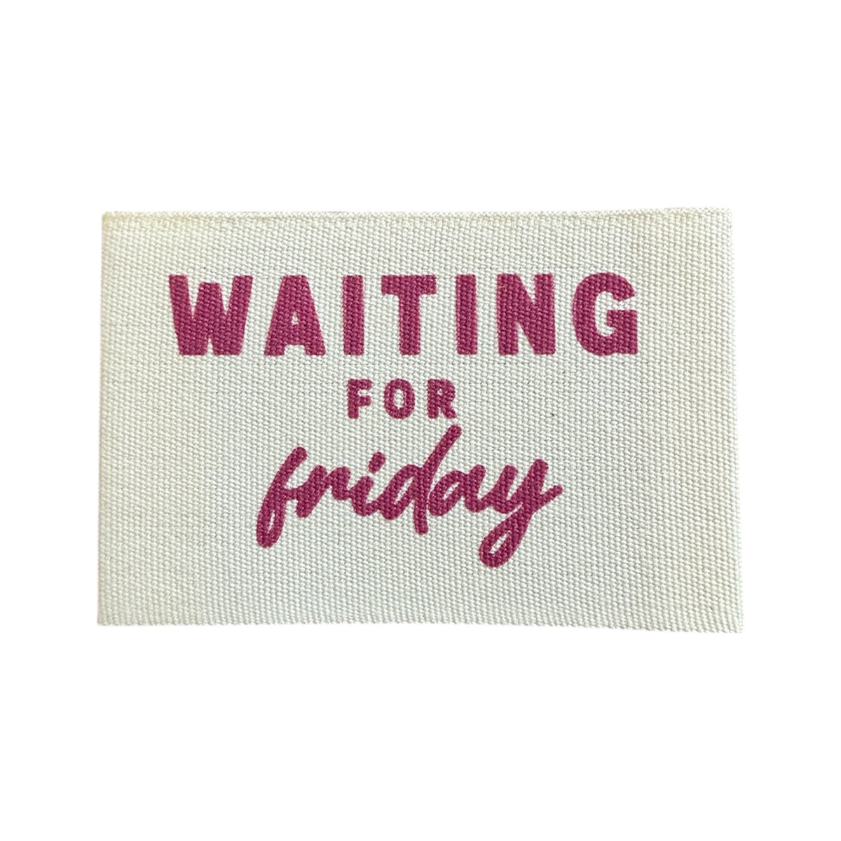 Woven label 6.5 cm x 4 cm - brand print