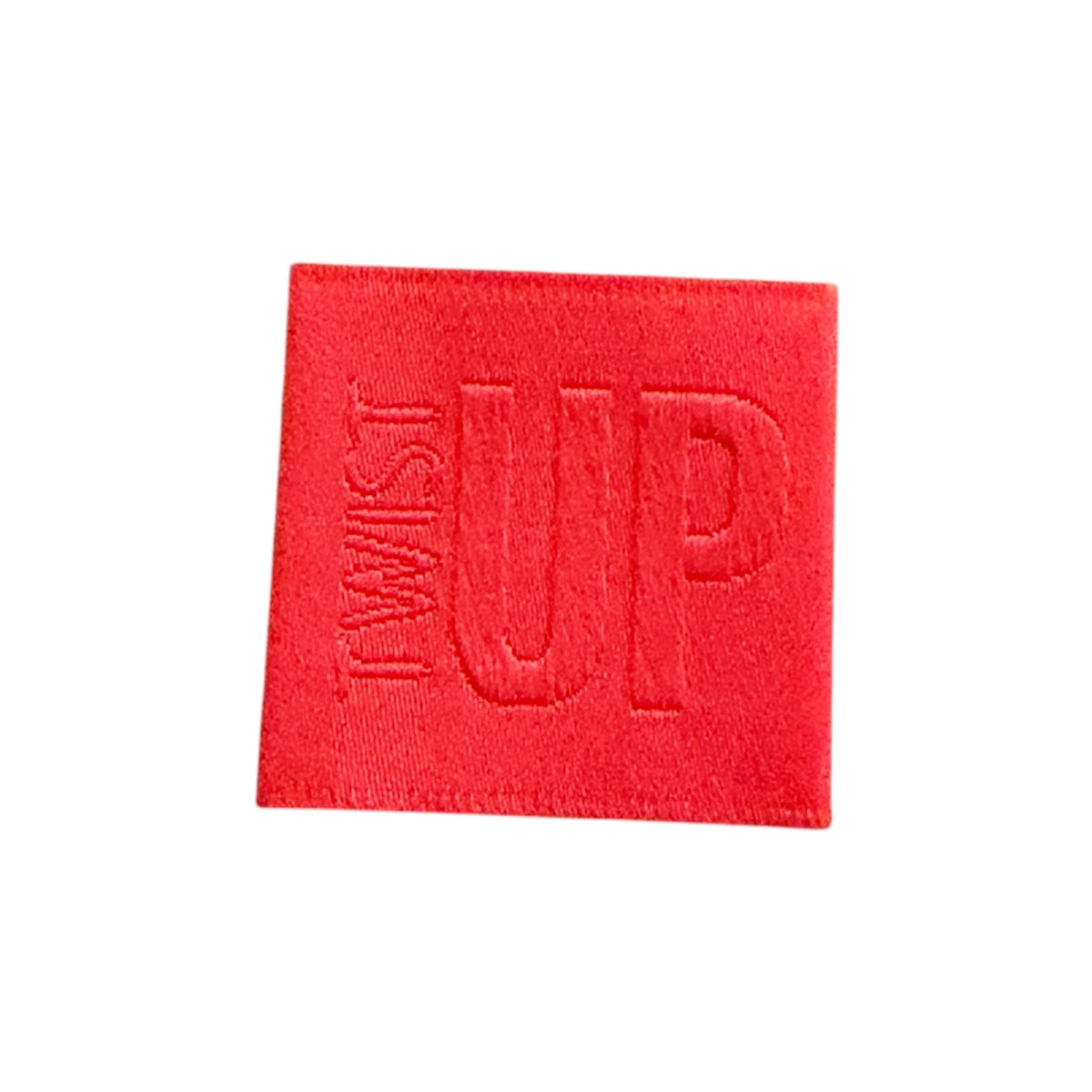 Woven label 3 cm x 3 cm - logo for clothing