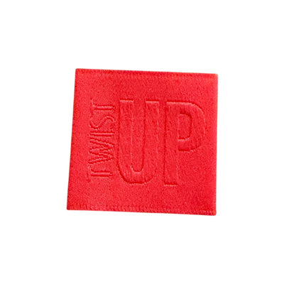 Woven label 3 cm x 3 cm - logo for clothing