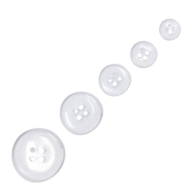 Transparent 4-hole polyester buttons PPB0013