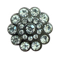 Luxury black metal buttons with crystals ME9008 – 22 mm