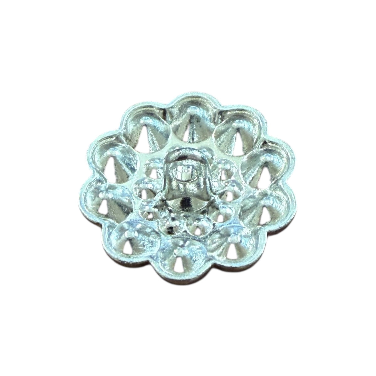 Luxury silver metal buttons with crystals ME9008 – 22 mm