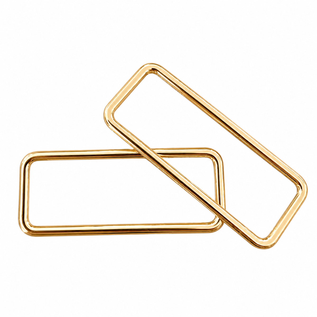 Метални правоъгълни халки 3703 – 40 мм Light Gold