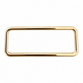 Metal rectangular rings 3703 – 40 mm Light Gold