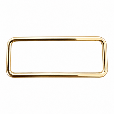 Metal rectangular rings 3703 – 40 mm Light Gold