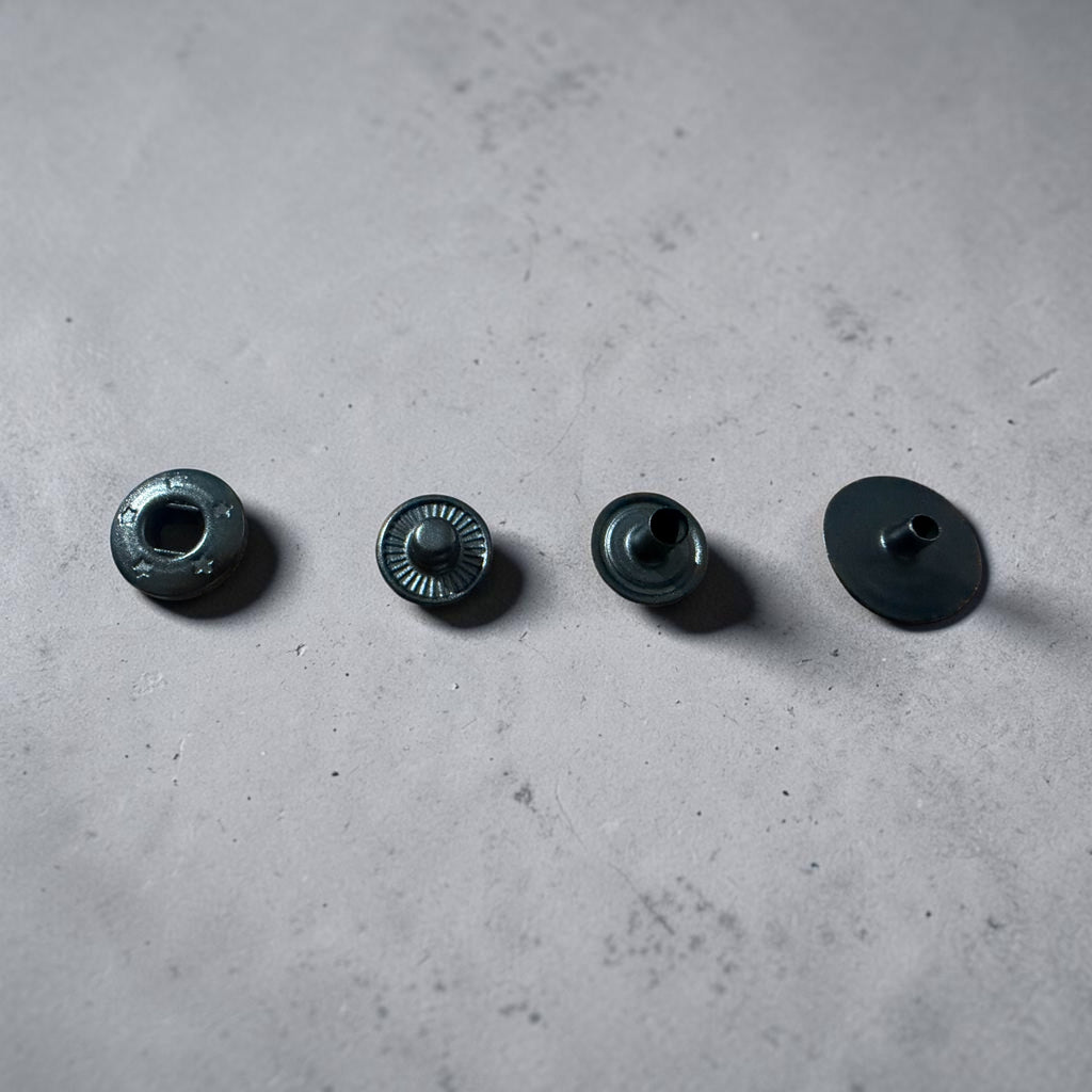 Black hidden snap fasteners HSB 0001 – 15 mm Black Oxide