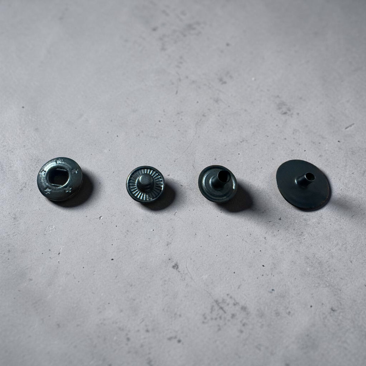 Black hidden snap fasteners HSB 0001 – 15 mm Black Oxide