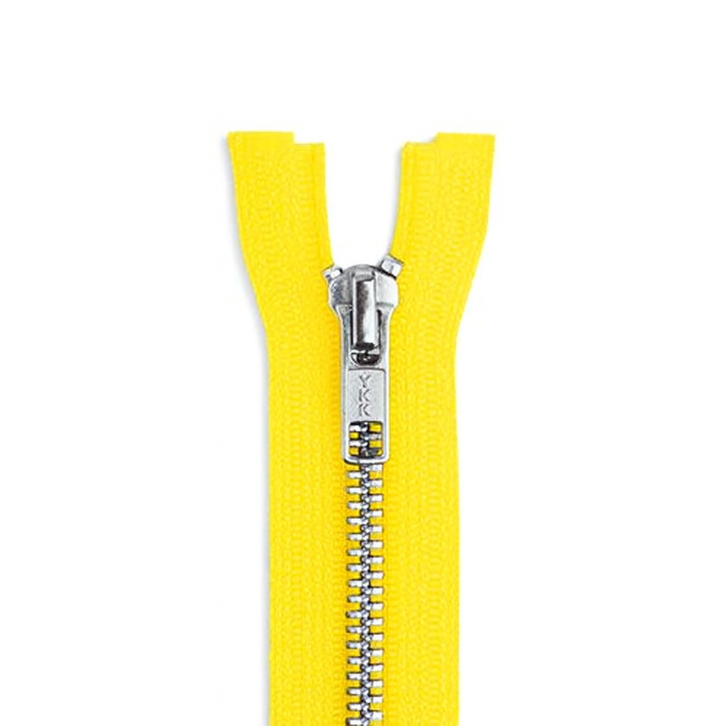 Metal closed-end zipper yellow / silver teeth T5 PMZ0003