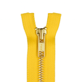 Metal non-separable zipper yellow / gold teeth T5 PMZ1003