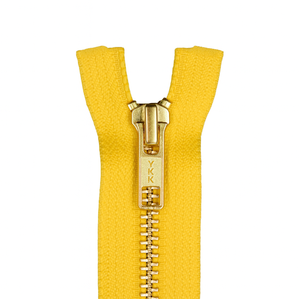 Metal non-separable zipper yellow / gold teeth T5 PMZ1003