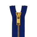 Metal zipper non-separable blue / gold teeth T5 PMZ1006