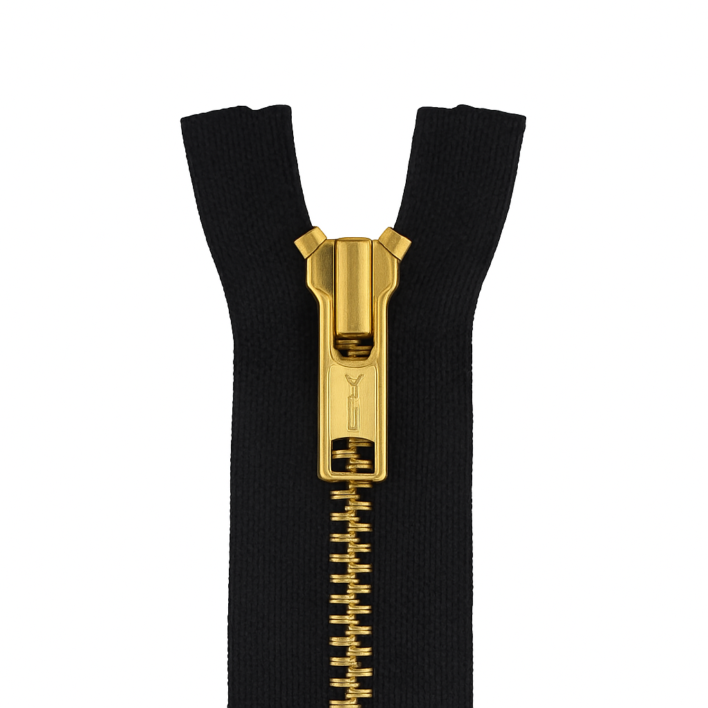 Metal closed-end zipper black / gold teeth T5 PMZ1010