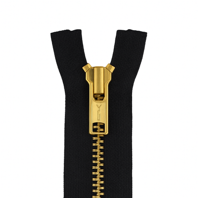 Metal closed-end zipper black / gold teeth T5 PMZ1010