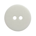 White lens-style polyester buttons PPB0003 from 9 mm to 33 mm
