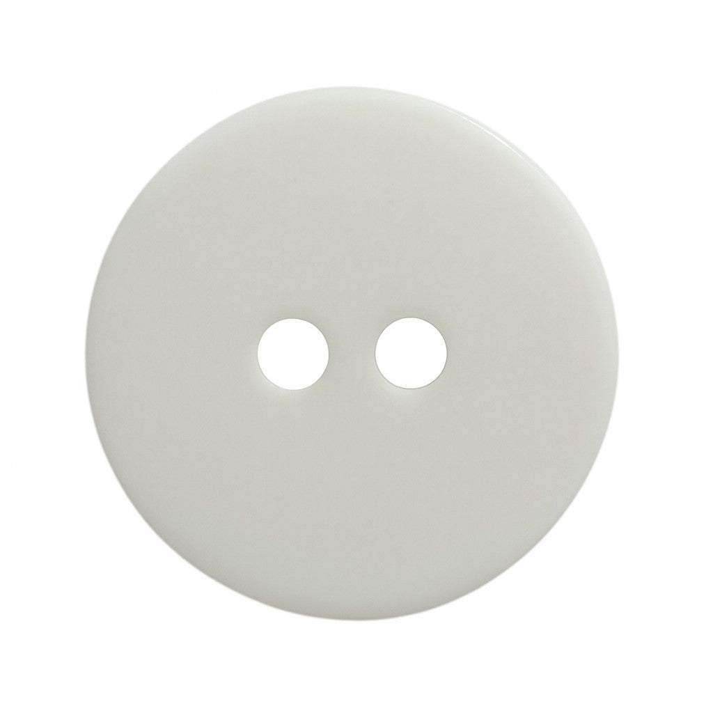 White lens-style polyester buttons PPB0003 from 9 mm to 33 mm