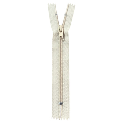 Beige #3 coil zippers TAT TF101 – 12 and 14 cm non-separating
