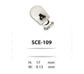 Metal cord and elastic stoppers 109 – oval, single hole (5 mm), delicate