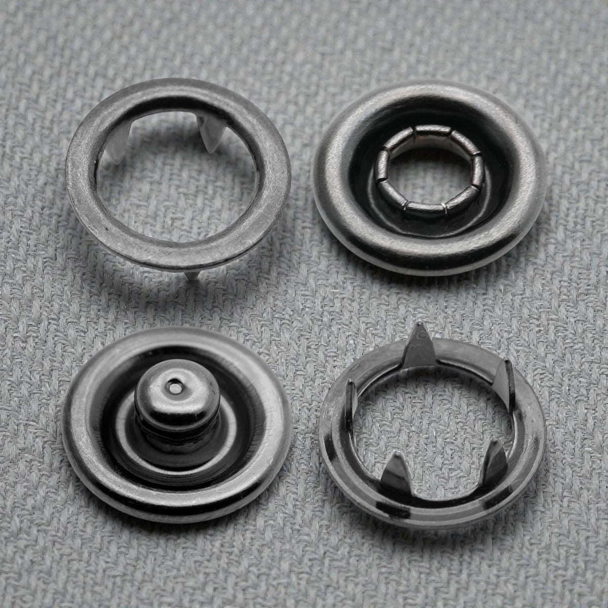 Chic MF AL 78 Snap Fasteners – 7.8 mm Gun Metal