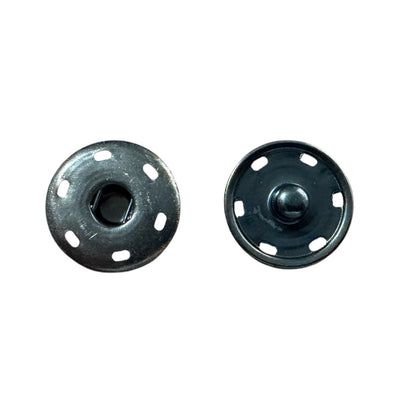 Sew-on snap fasteners ME 630 – Gun Metal, 2-piece set